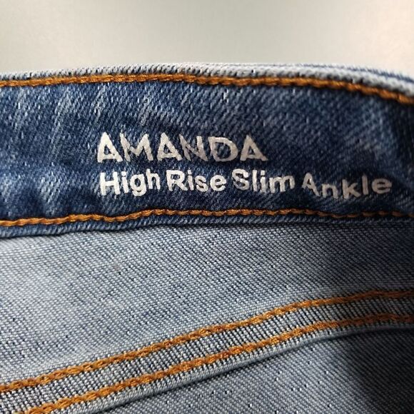 !it AMANDA High Rise Slim Ankle Blue Mom Jeans  - Picture 9 of 10